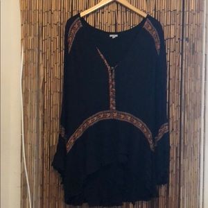 Embroidered gypsy top